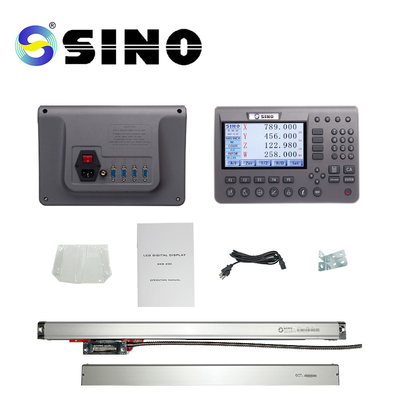 SINO SDS200 Metalowy 4-osiowy cyfrowy wyświetlacz LCD z wyświetlaczem KA-300 Skala liniowa