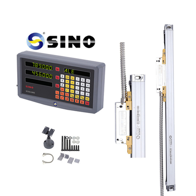 Cyfrowy odczyt SINO SDS 2-3MS 2 osi metalowy LCD do frezarki DRO 0,005mm rozdzielczość praktyczny z enkoderem liniowym