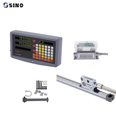 Cyfrowy odczyt SINO SDS 2-3MS 2 osi metalowy LCD do frezarki DRO 0,005mm rozdzielczość praktyczny z enkoderem liniowym