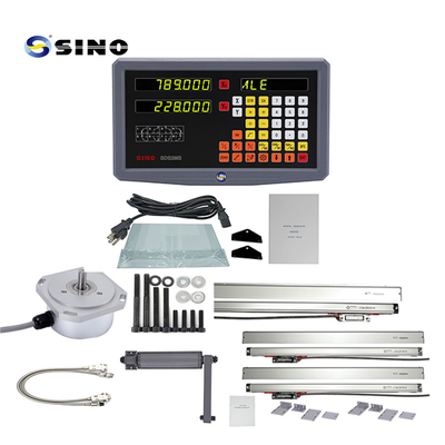 System cyfrowego odczytu obrotu SINO 2-osiowy SDS2MS AC 100-240V Wielofunkcyjny z skalą liniową dla maszyn obrotowych i frezowych
