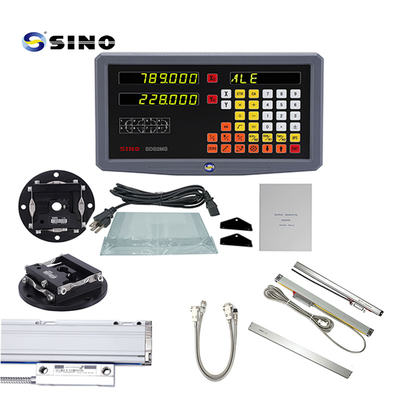System cyfrowego odczytu obrotu SINO 2-osiowy SDS2MS AC 100-240V Wielofunkcyjny z skalą liniową dla maszyn obrotowych i frezowych